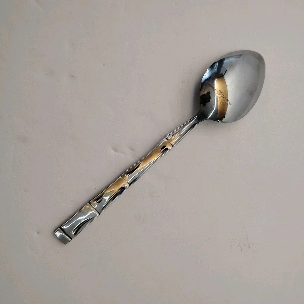Reed‎ & Barton REGAL BAMBOO Stainless Rebacraft Glossy Silverware Flatware Spoon